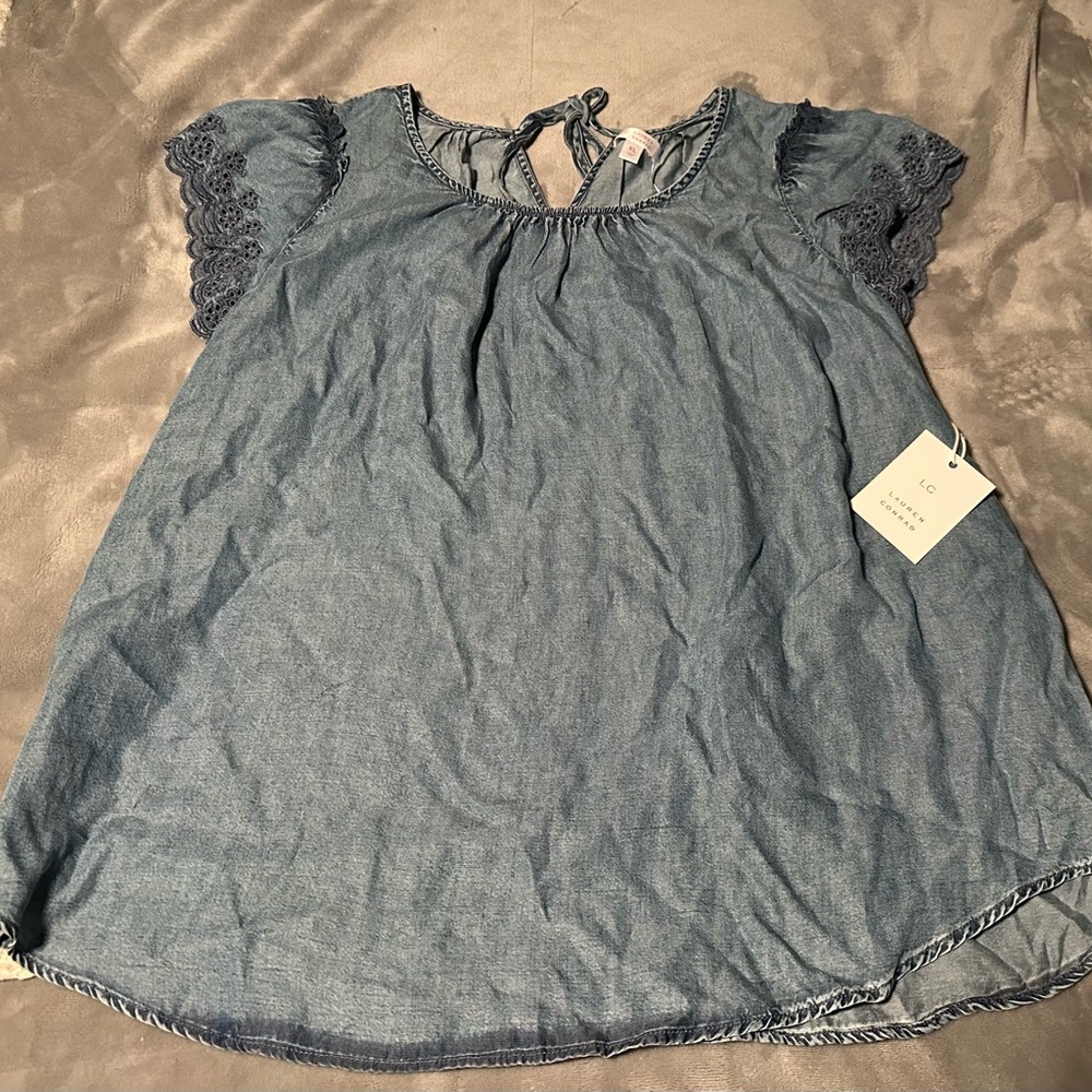 LC Lauren Conrad Blue Blouse